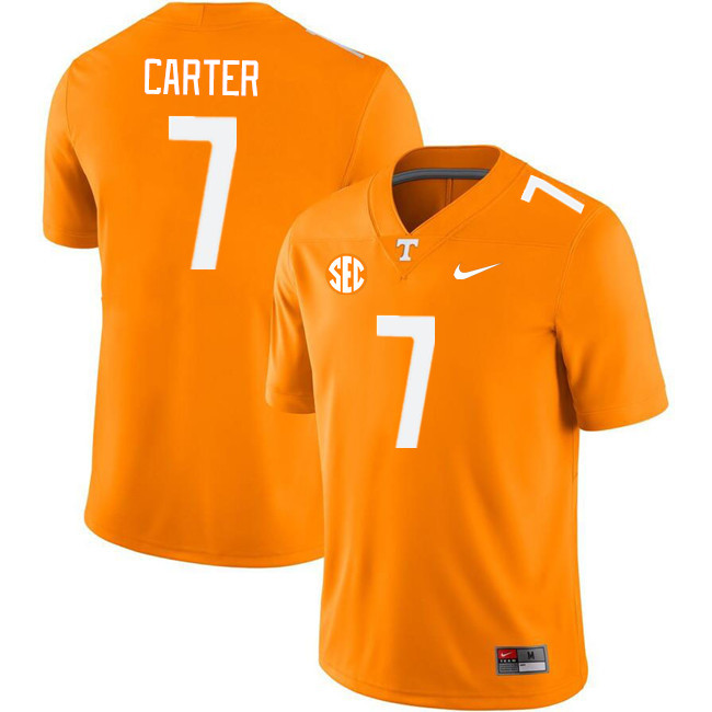 Men #7 Arion Carter Tennessee Volunteers College Football Jerseys Stitched Sale-Orange